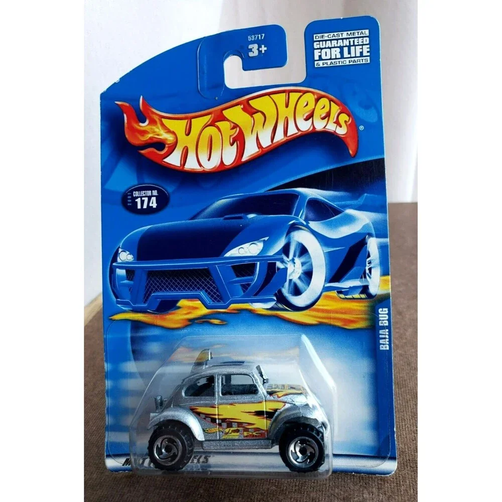 2001 Hot Wheels BAJA BUG Metallic Silver Mainline Collector 174 1:64 OR Sawblade
